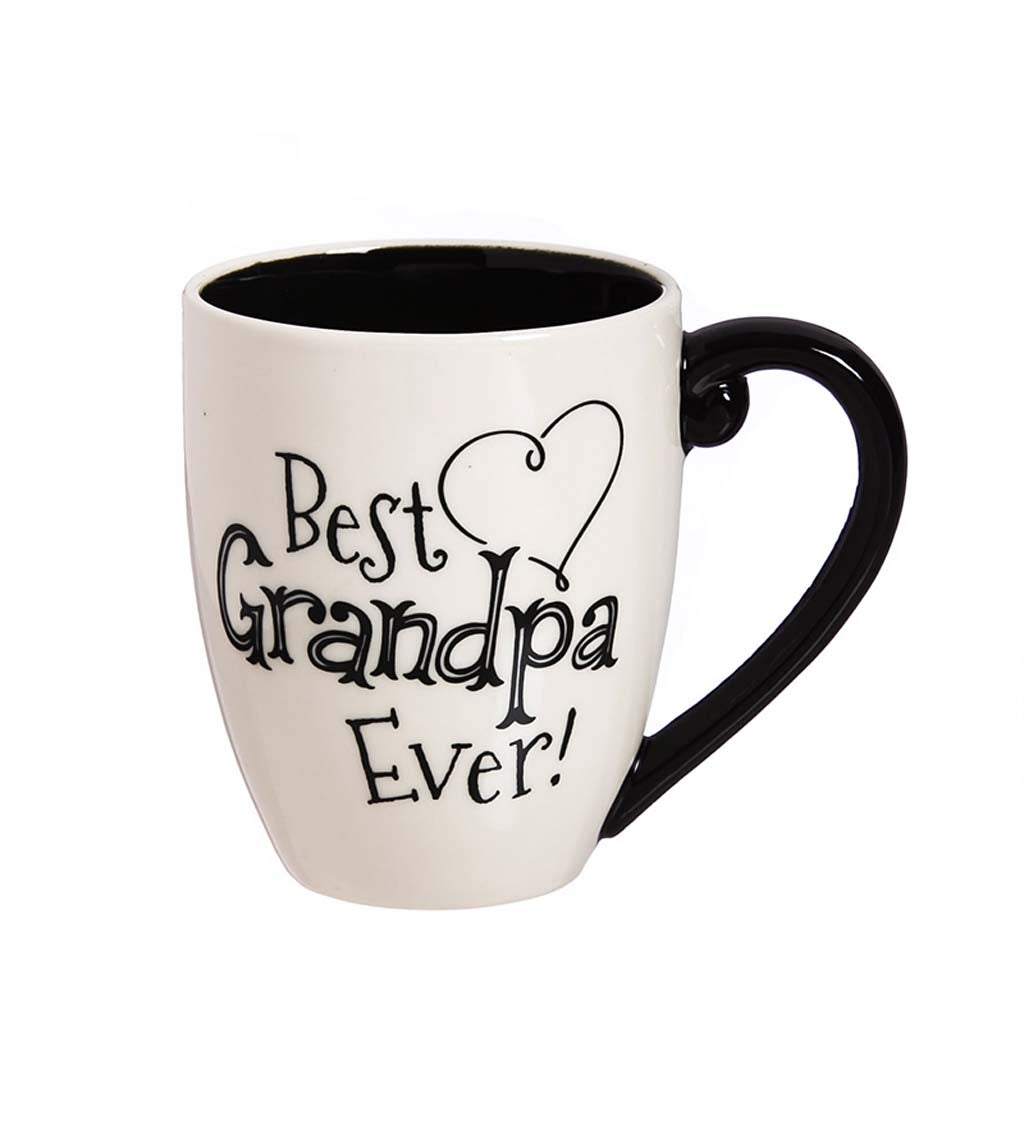 Black Ink Best Grandpa Ever Coffee Mug