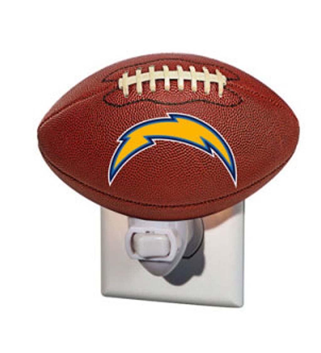 Los Angeles Chargers Glass Football Night Light