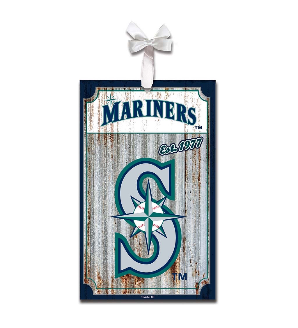 Seattle Mariners Corrugated Metal Ornament