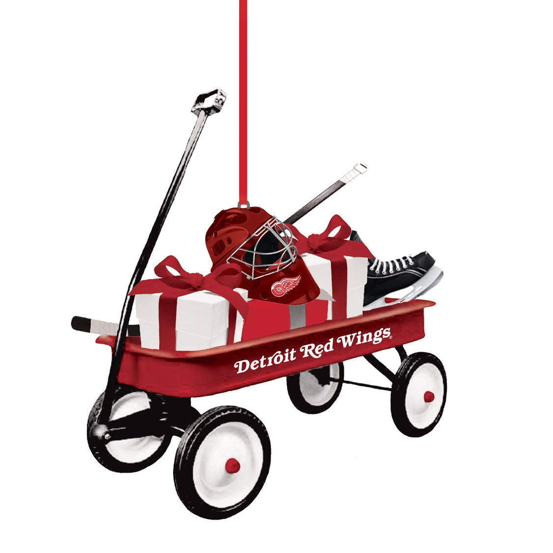 Detroit Red Wings Team Wagon Ornament