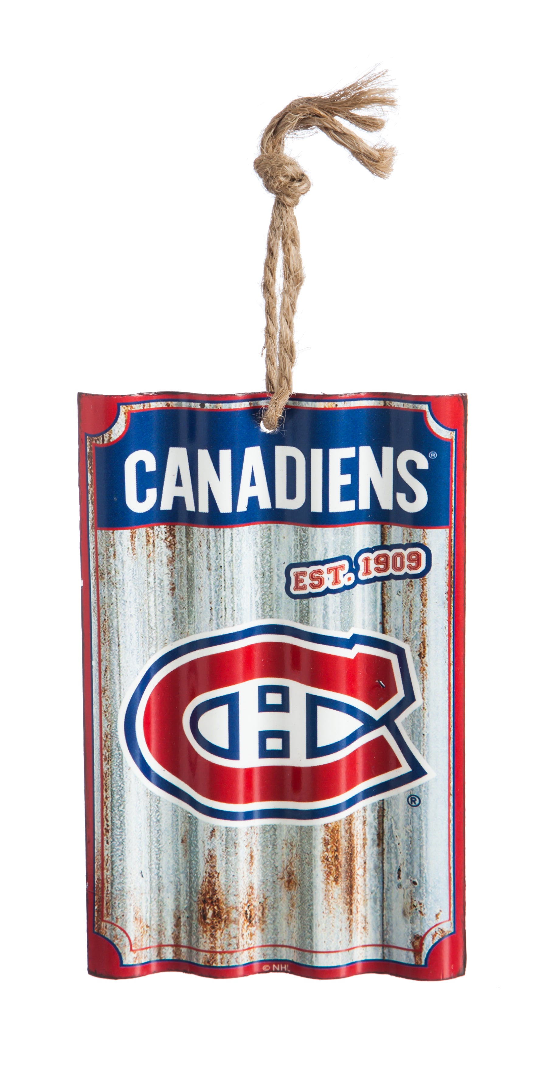 Montreal Canadiens Corrugated Metal Ornament