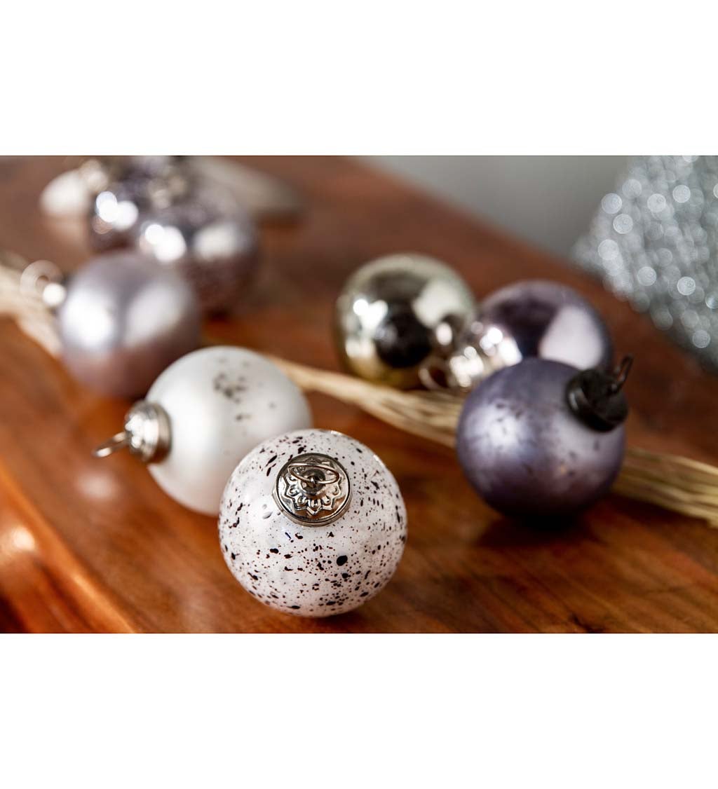 2.5'' Christmas Chic Round Ornaments, Set of 48, Silver Collection
