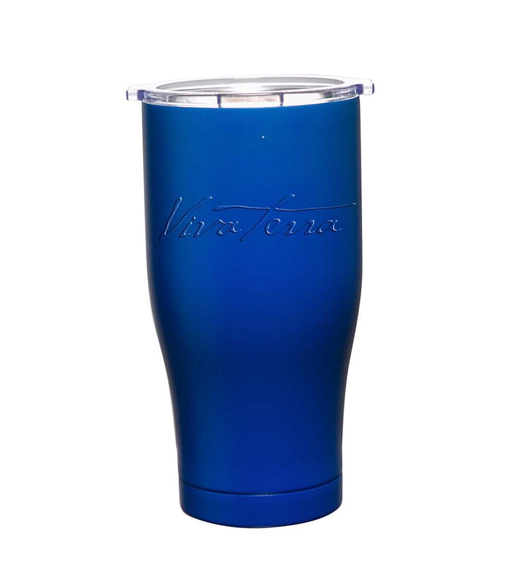 Viva Terra Stainless Steel Blue Travel Beverage Cup