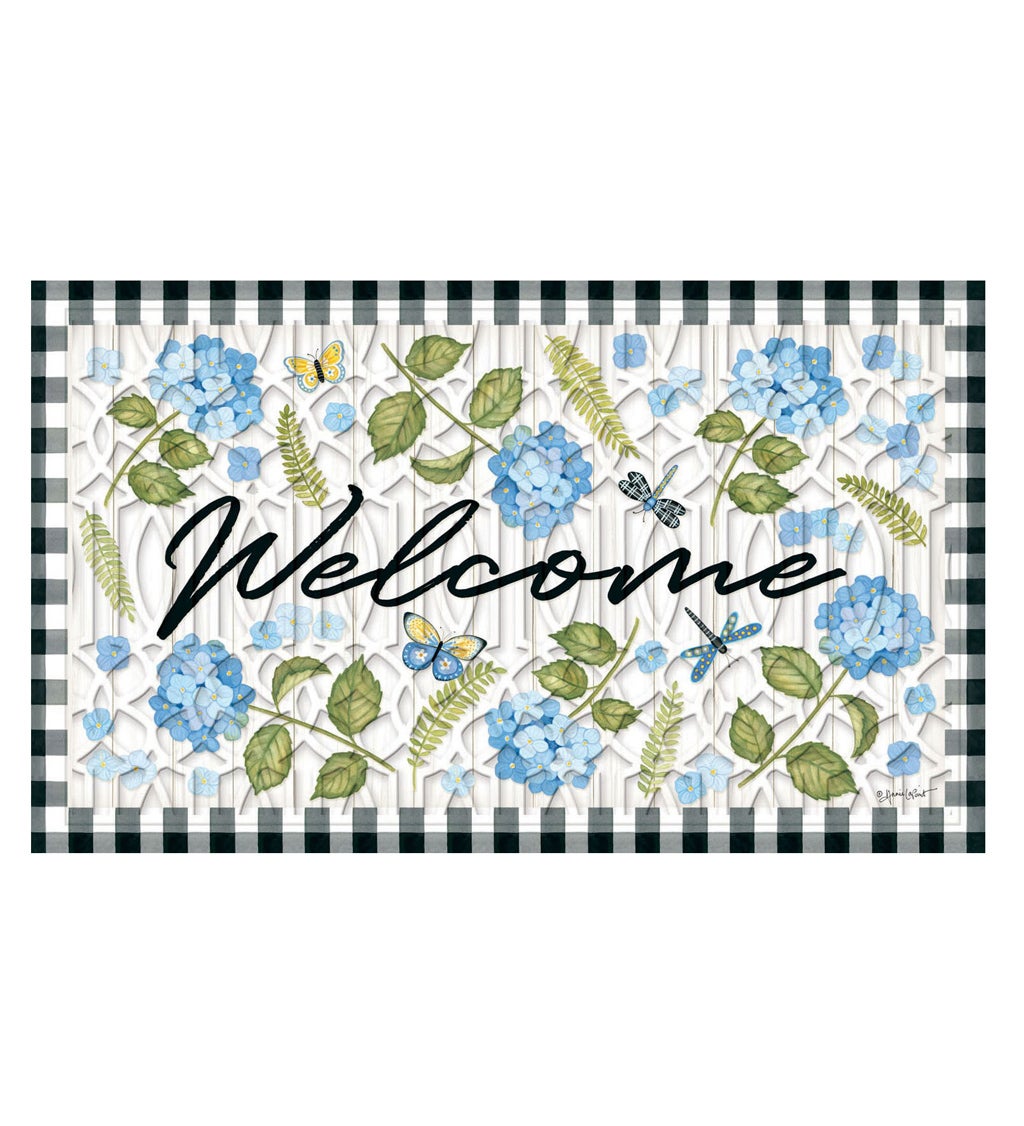 Dragonfly Welcome Embossed Floor Mat , 30" x 18"