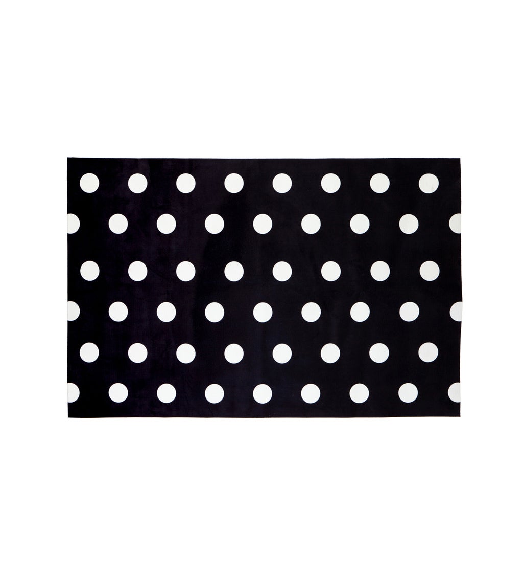 Black&White Dots Decorative Layering Mat, 42" x 26.5"