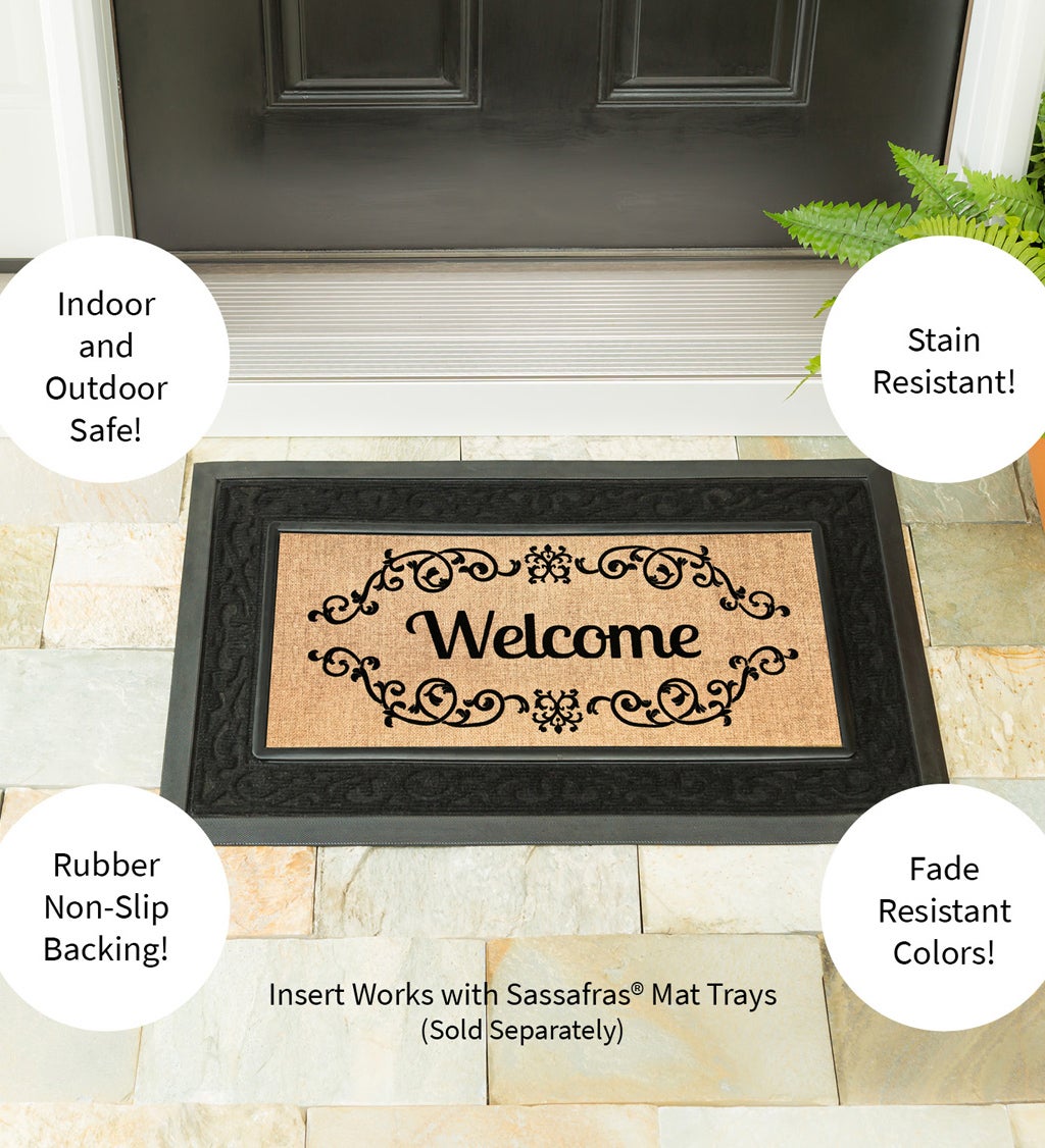 Welcome scroll Sassafras Switch Mat, 22" x 10"