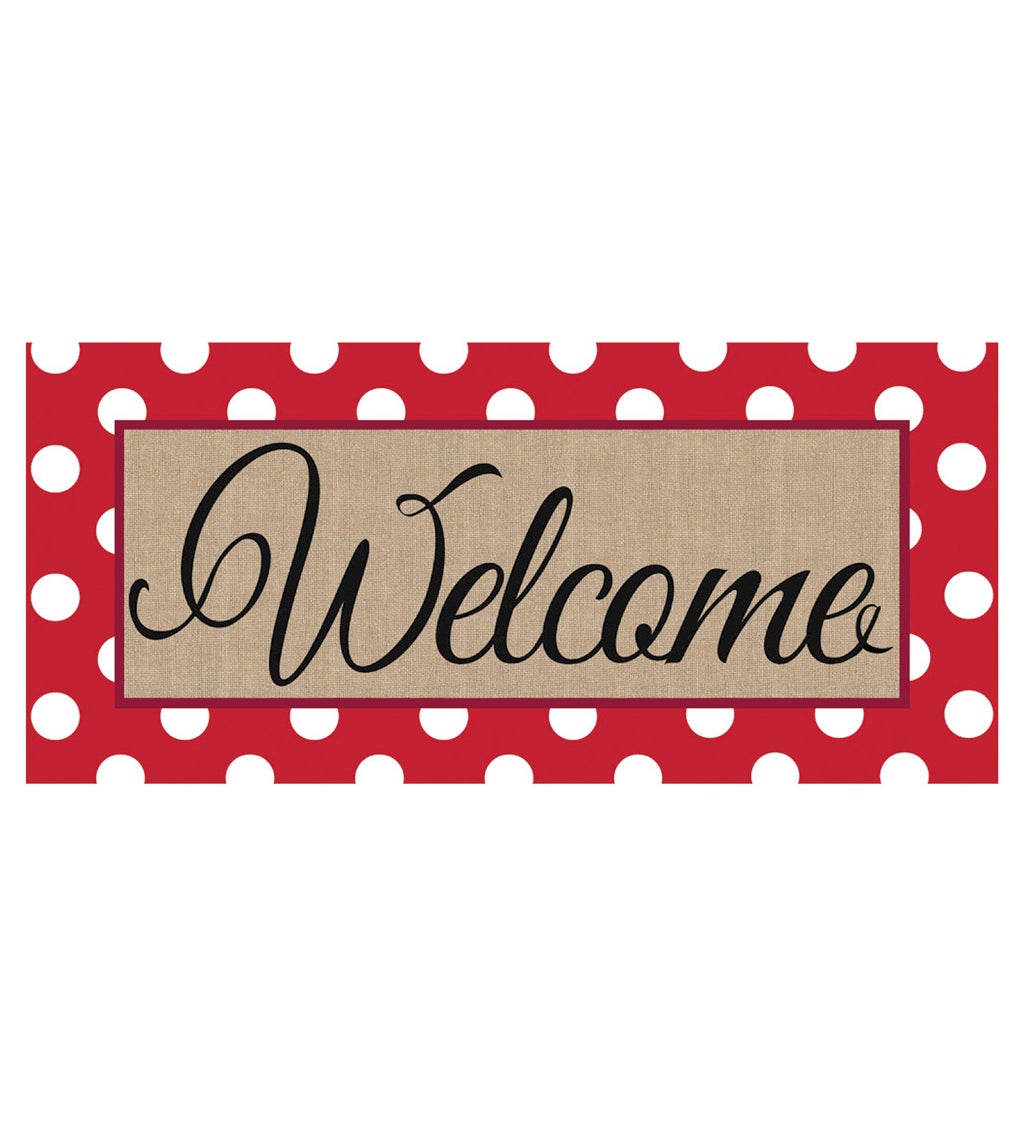 Polka-Dot Welcome Sassafras Switch Mat