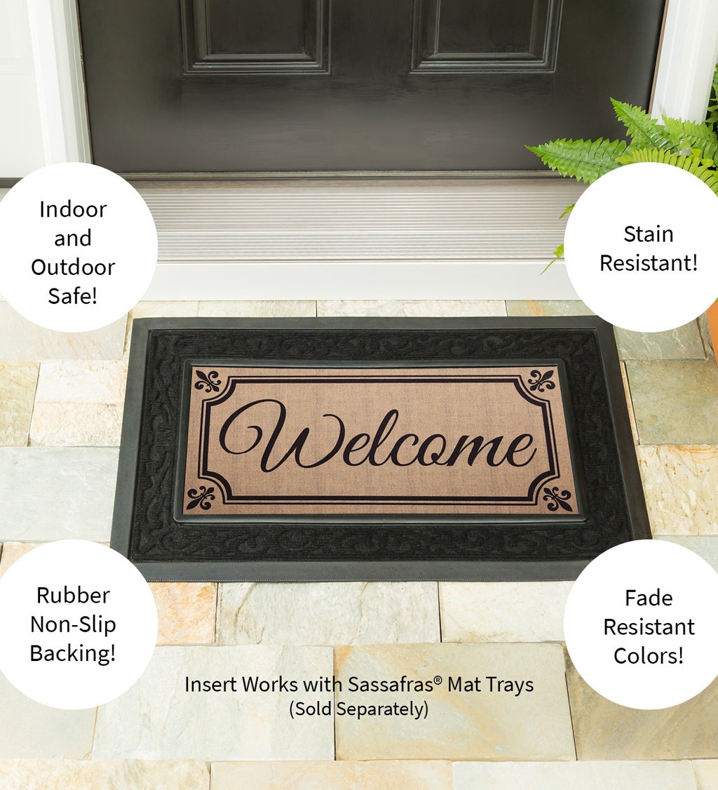 Fleur-De-Lis Border Sassafras® Floor Mat Insert