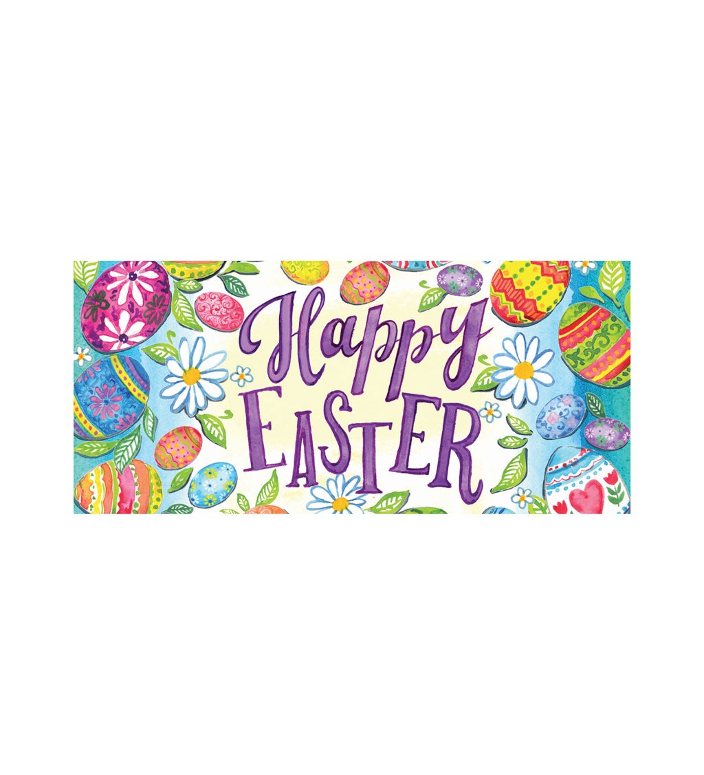 Happy Easter Eggs Sassafras Switch Mat, 22" x 10"