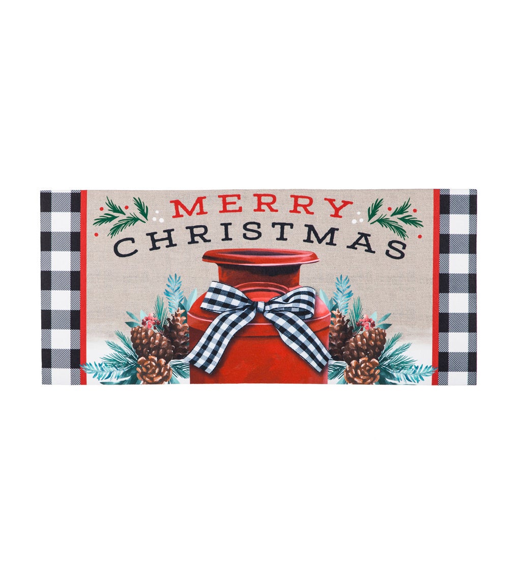 Merry Christmas Milk Can Sassafras Switch Mat