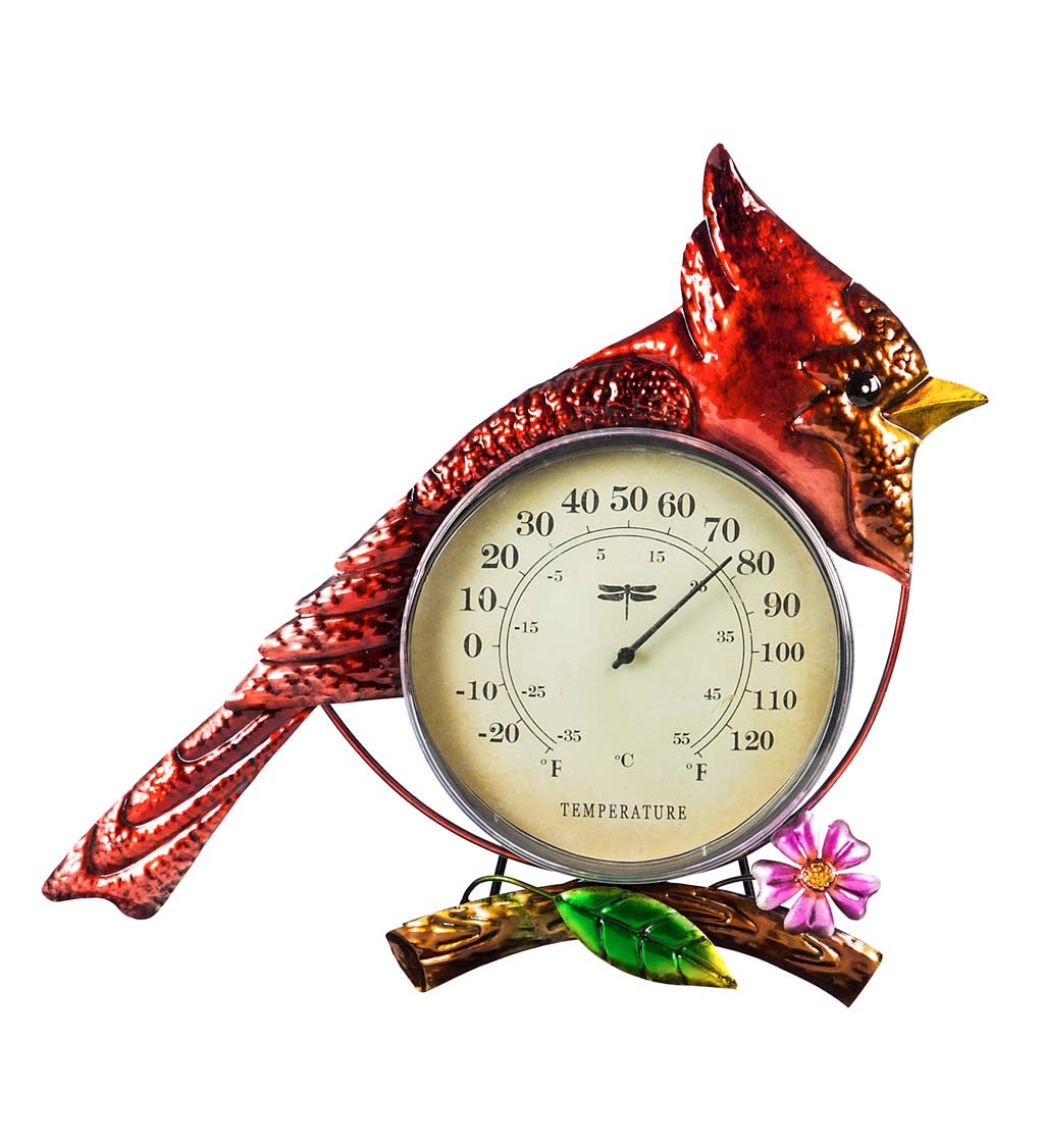 Cardinal Glass and Metal Outdoor Wall Thermometer