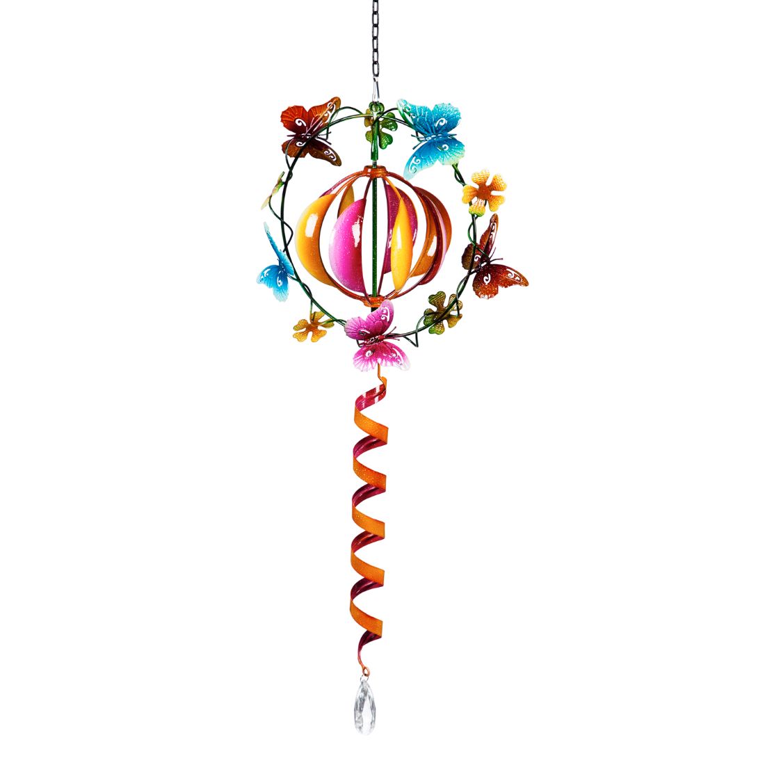 Hanging Wind Twirler, Florals and Butterflies