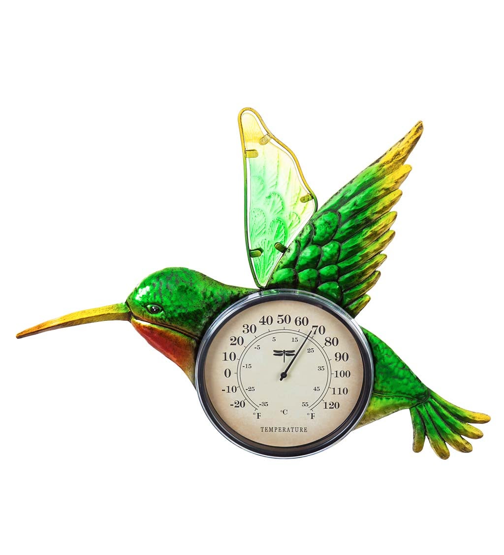 Hummingbird Outdoor Wall Thermometer