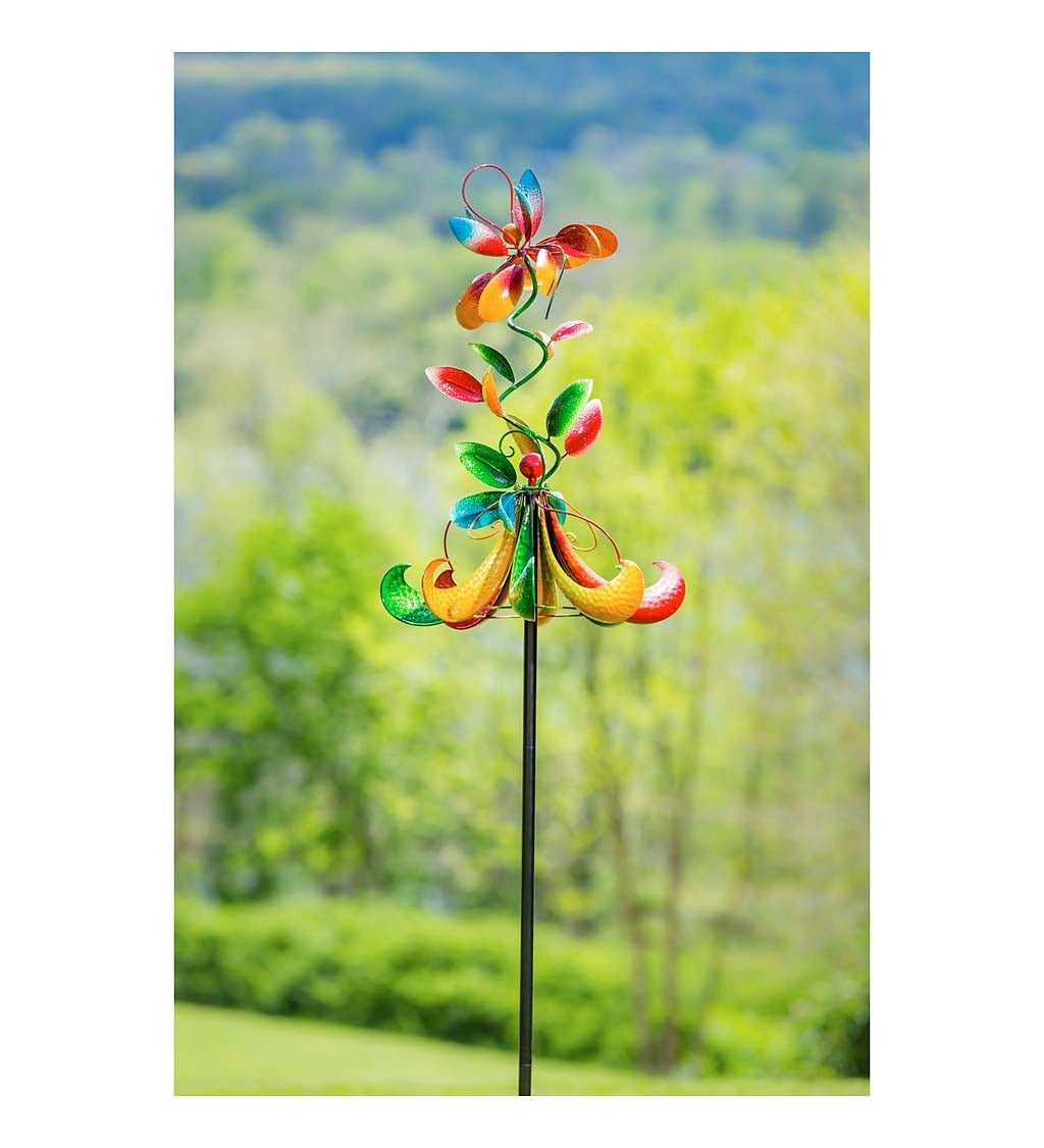 80.75"H Creative Wind Spinner, Primary Colors