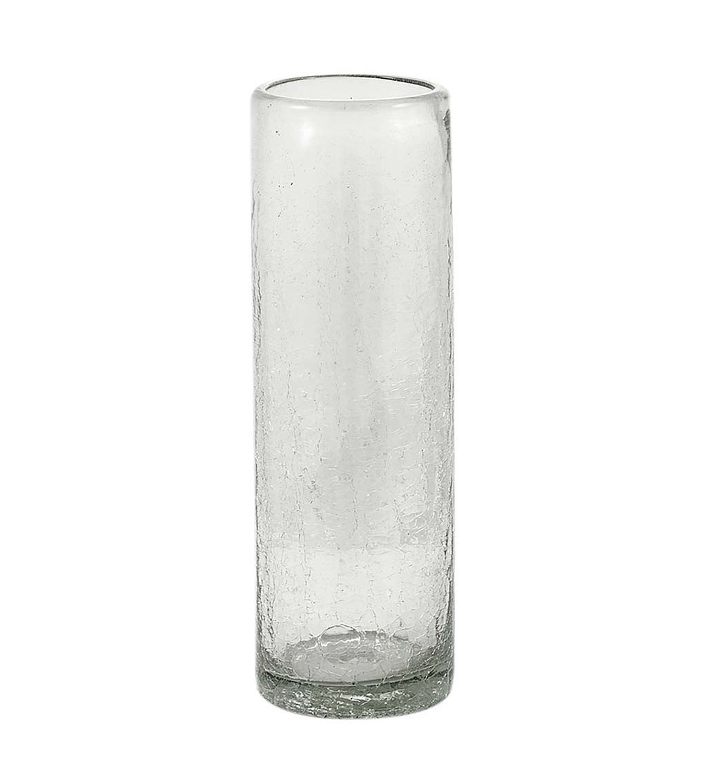 Maya Clear Recycled Glass Tall Vase