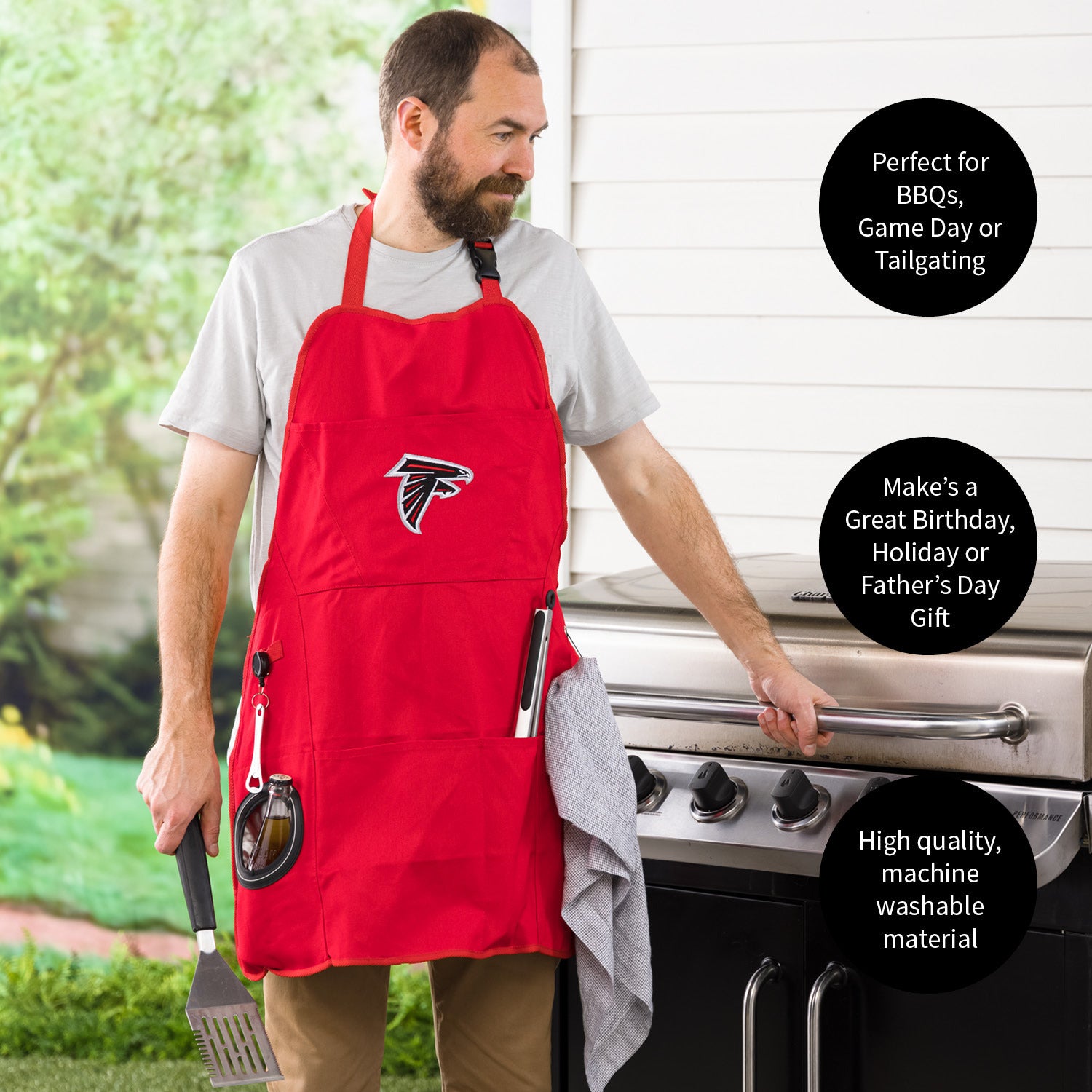Atlanta Falcons Logo Grilling Utility Apron