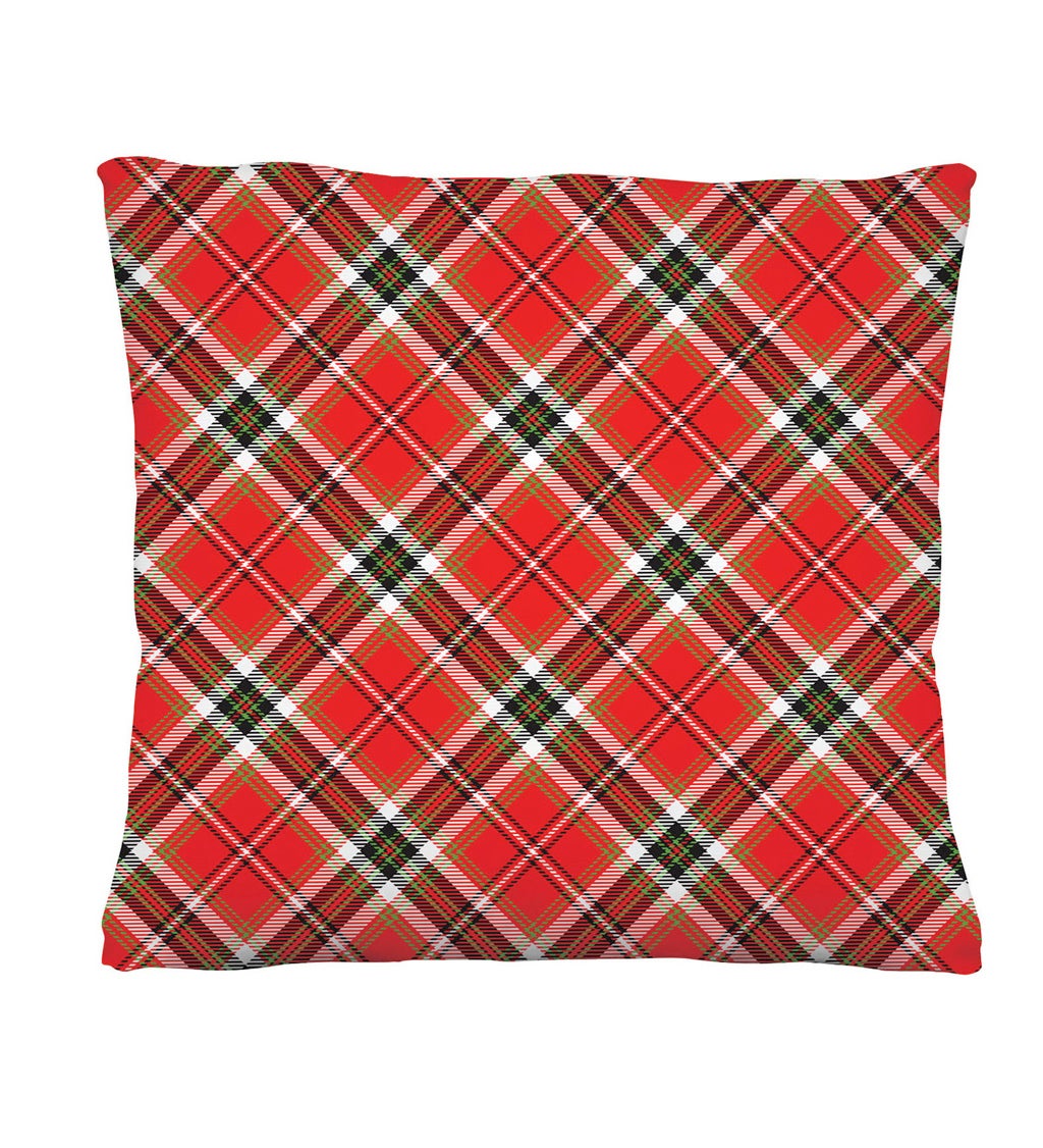 Tartan Birdhouse Interchangeable Pillow Cover