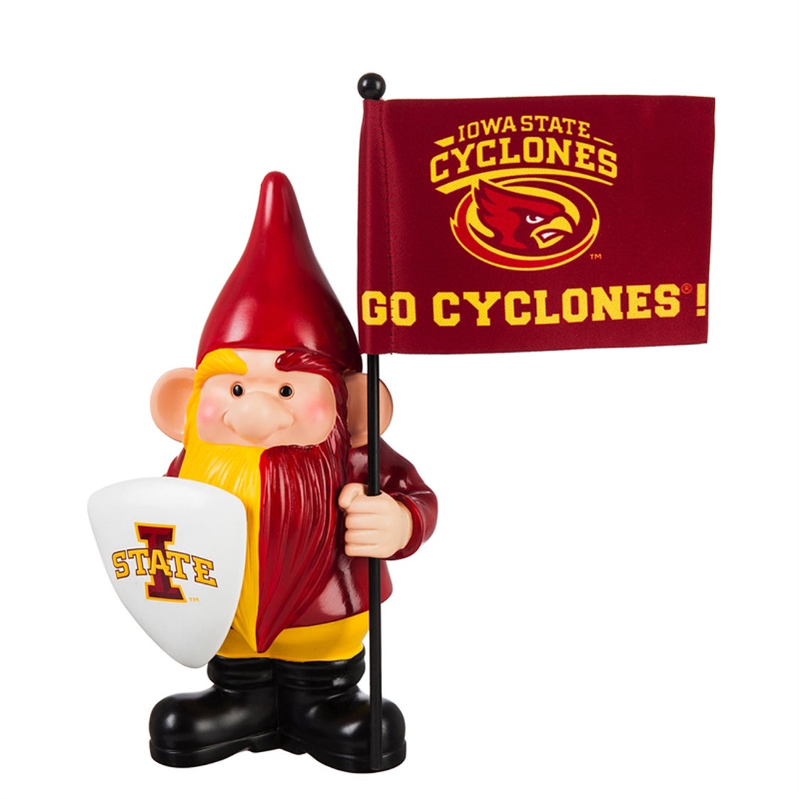 Iowa State University Gnome Flag Holder