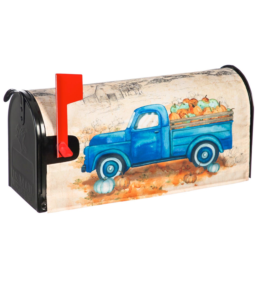 Pumpkin Farm Truck Mailbox Cover