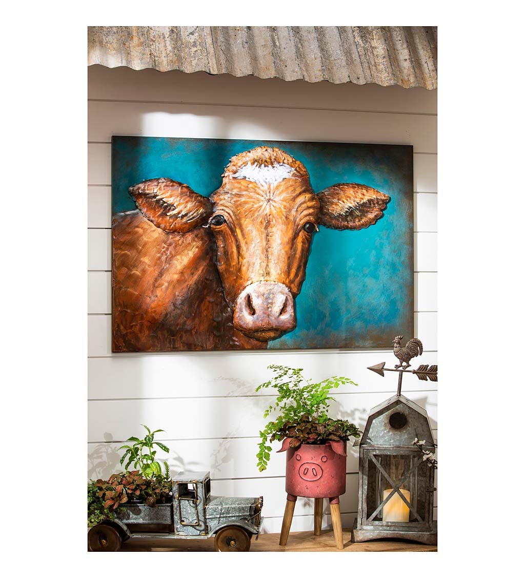 Handcrafted Cow 3D Metal Wall décor