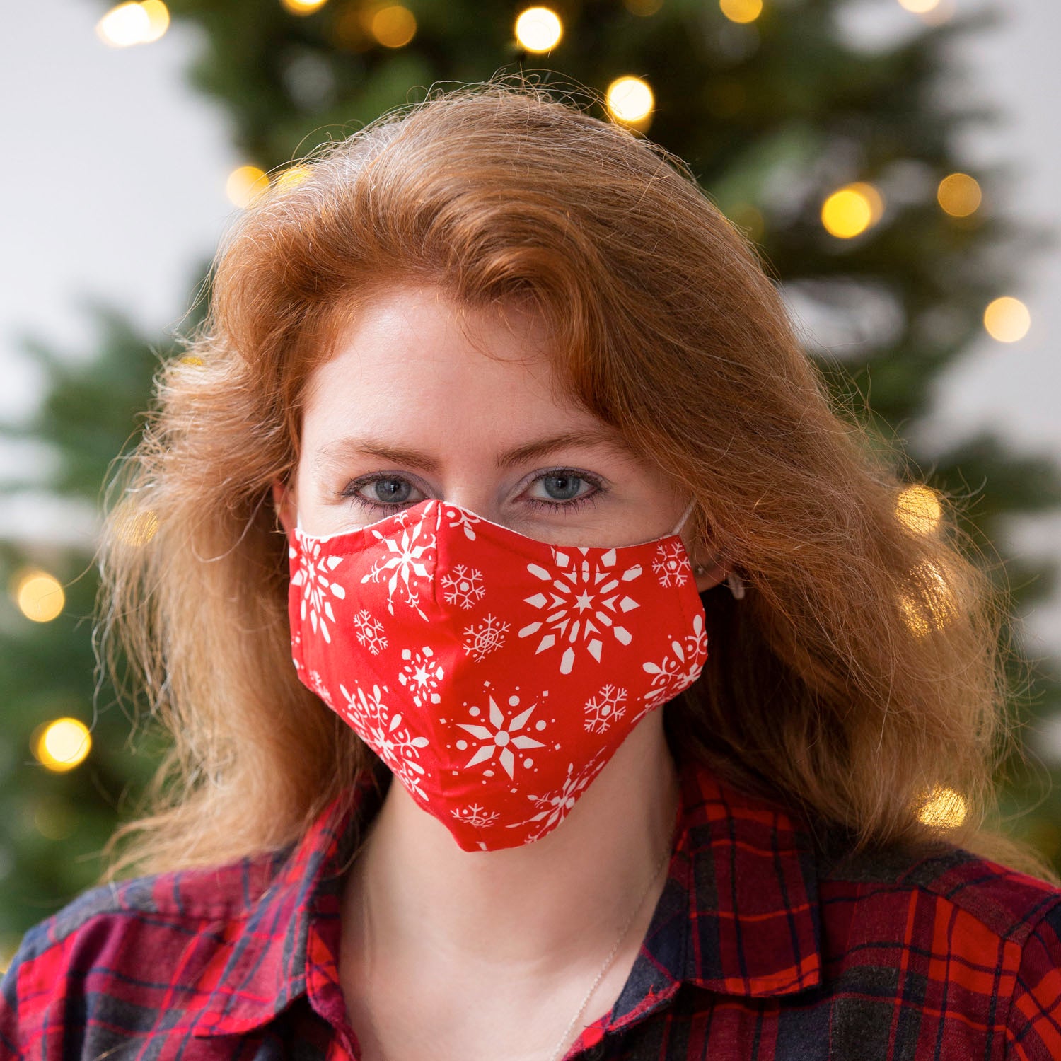 Adult Non-Medical Cotton Face Mask Holiday Print Set of 4