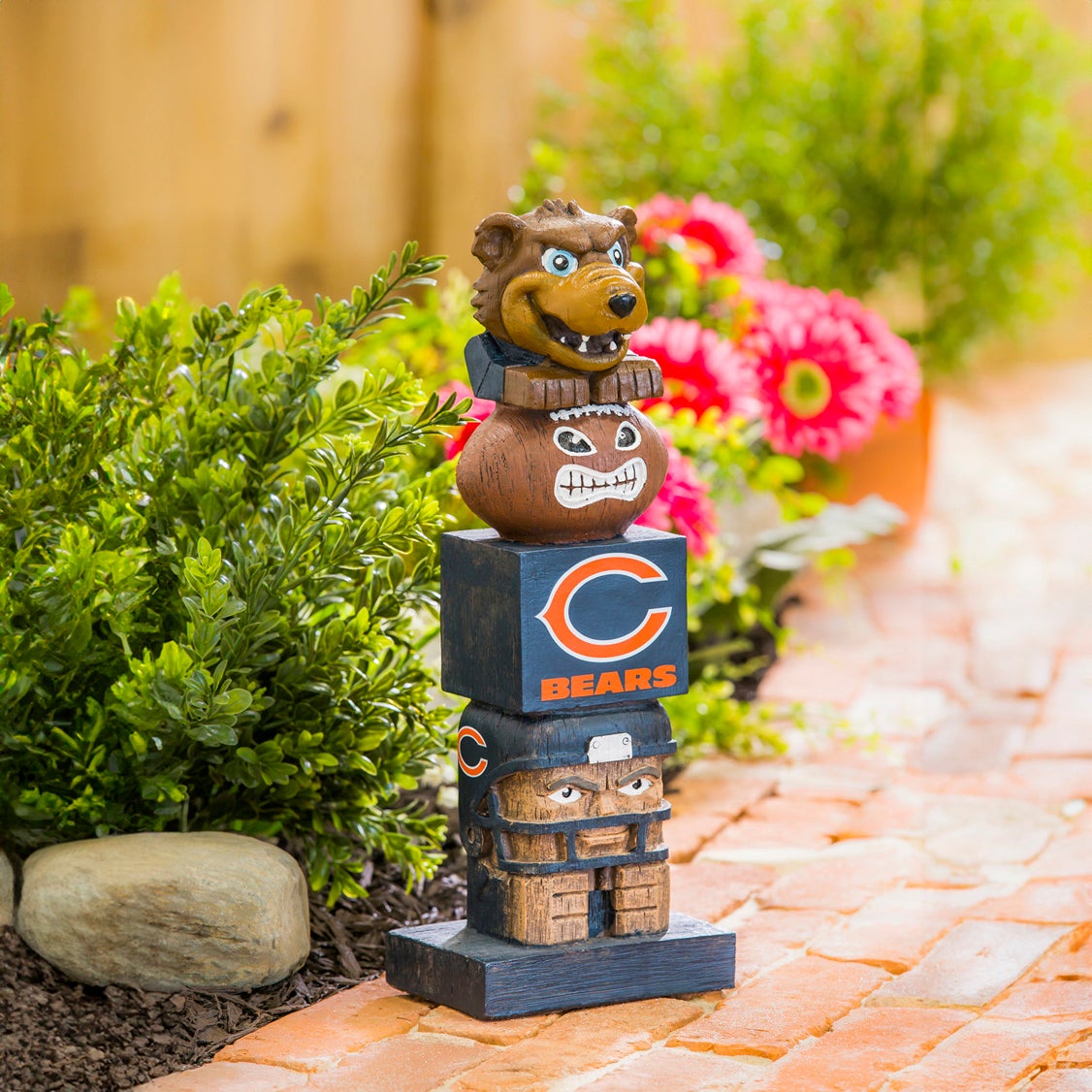 Chicago Bears Tiki Team Totem Garden Statue