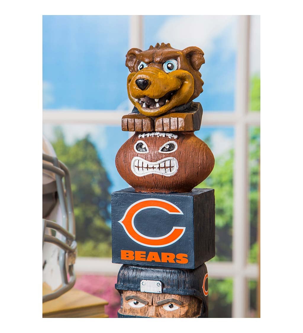 Chicago Bears Tiki Team Totem Garden Statue