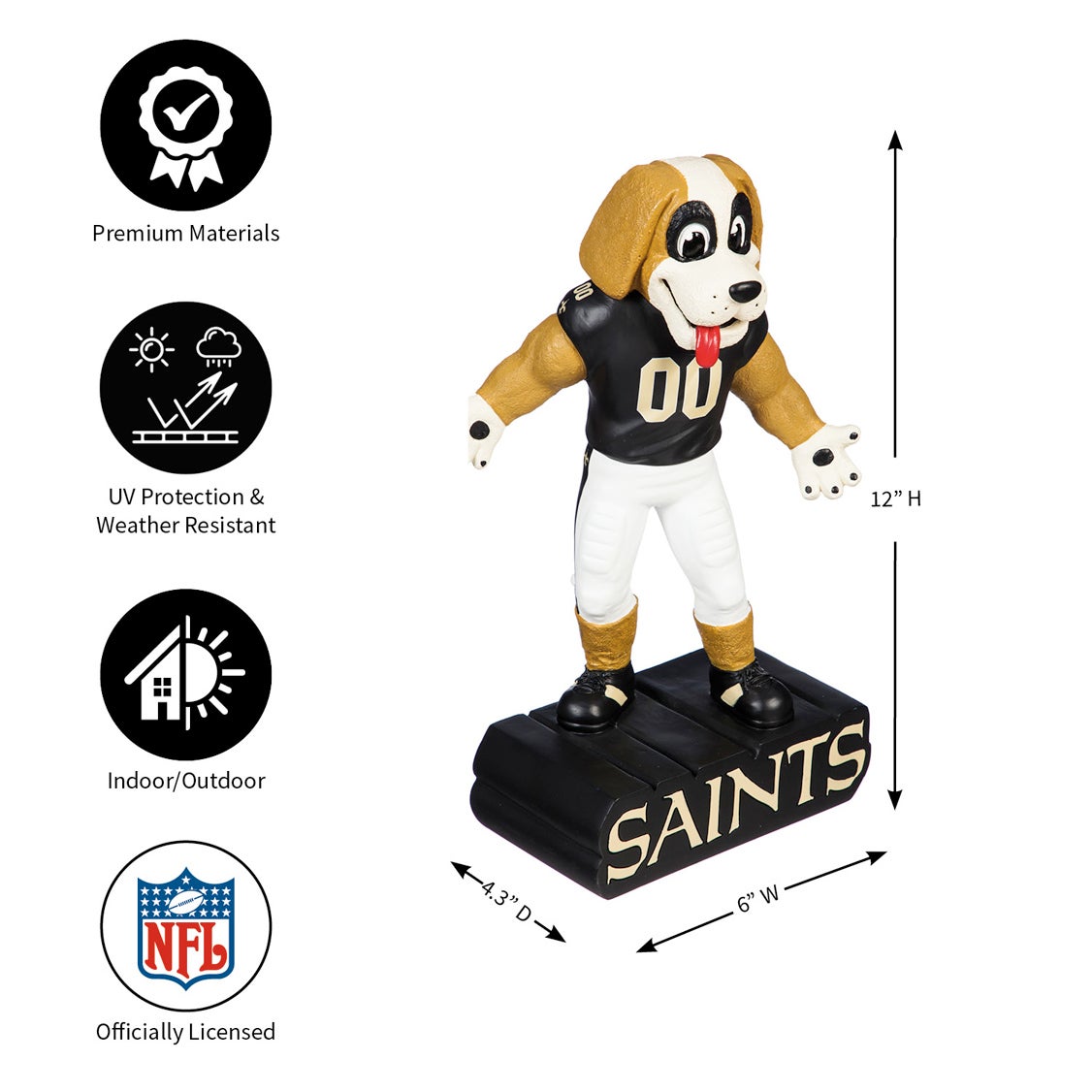 New Orleans Saints Mascot Statue
