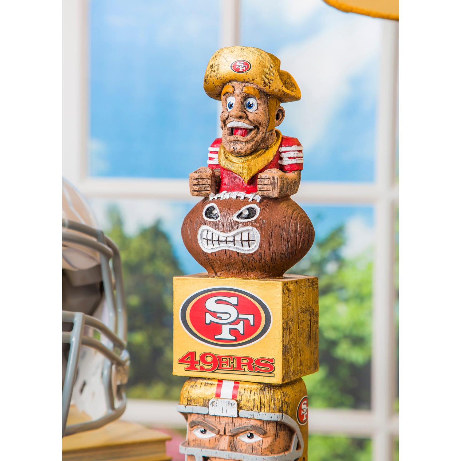 San Francisco 49ers Tiki Team Totem Garden Statue