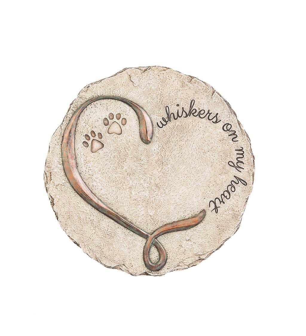 Whiskers On My Heart Garden Stone