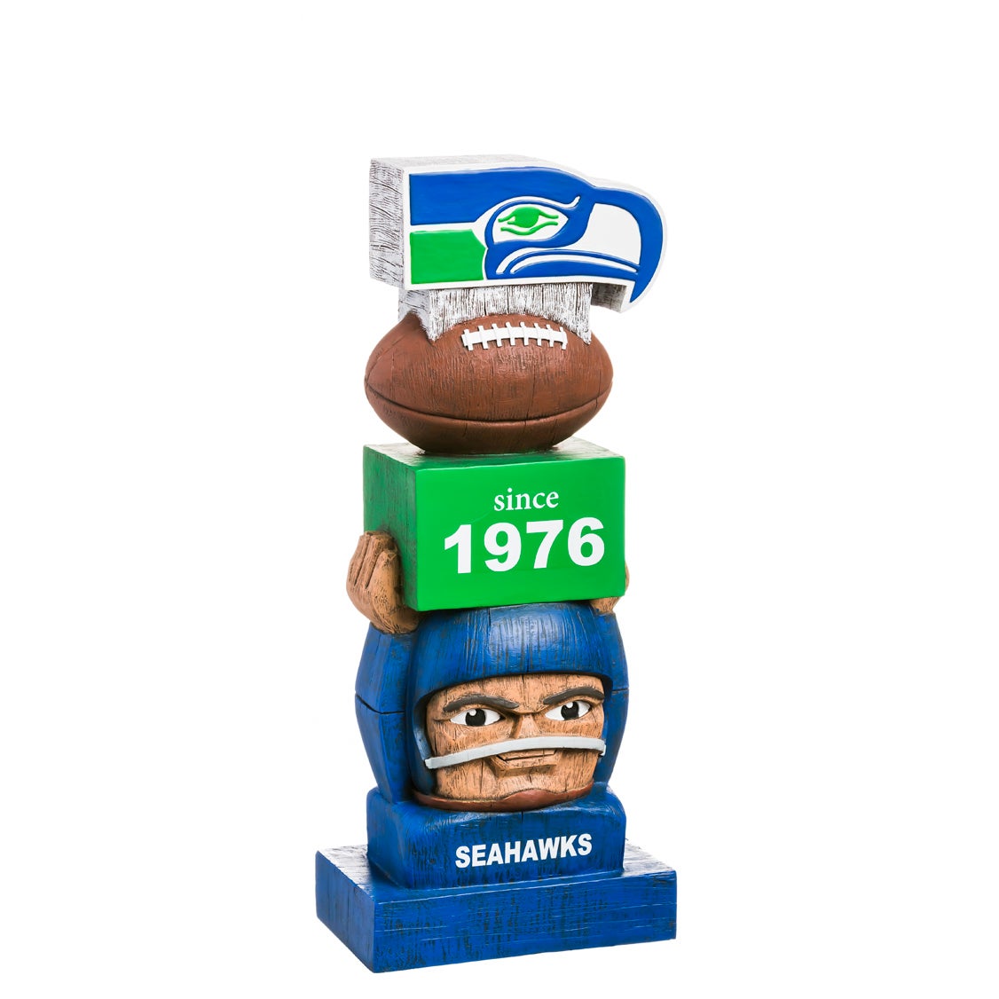 Seattle Seahawks Vintage Tiki Team Totem Garden Statue