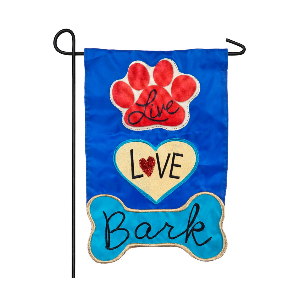 Live Love Bark Garden Burlap Flag and Sassafras Mat Set