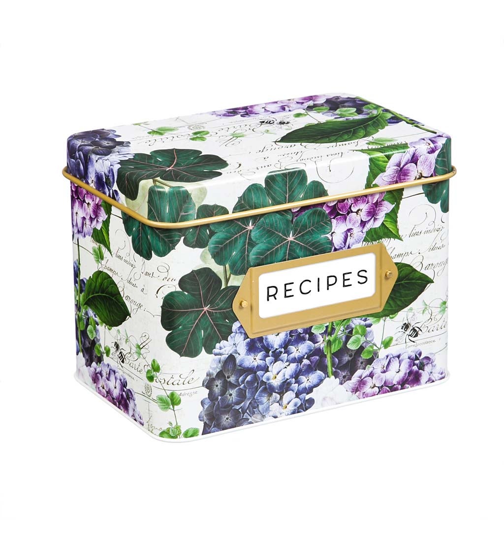 Garden Glow Recipe Tin with Recipe Cards and Ceramic Cup