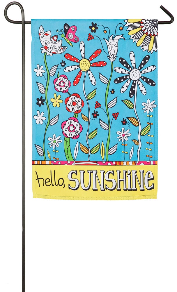Just Add Color™ Bird, Flowers, and Love Suede Garden Flags, Set of 3