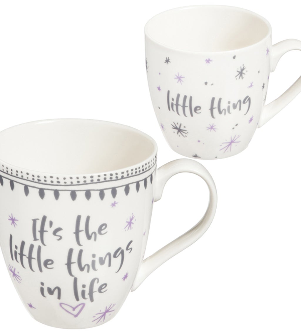 Mommy and Me Ceramic Cup Gift Set, 17 oz and 7 oz, It's the Little Things in Life/Little Thing