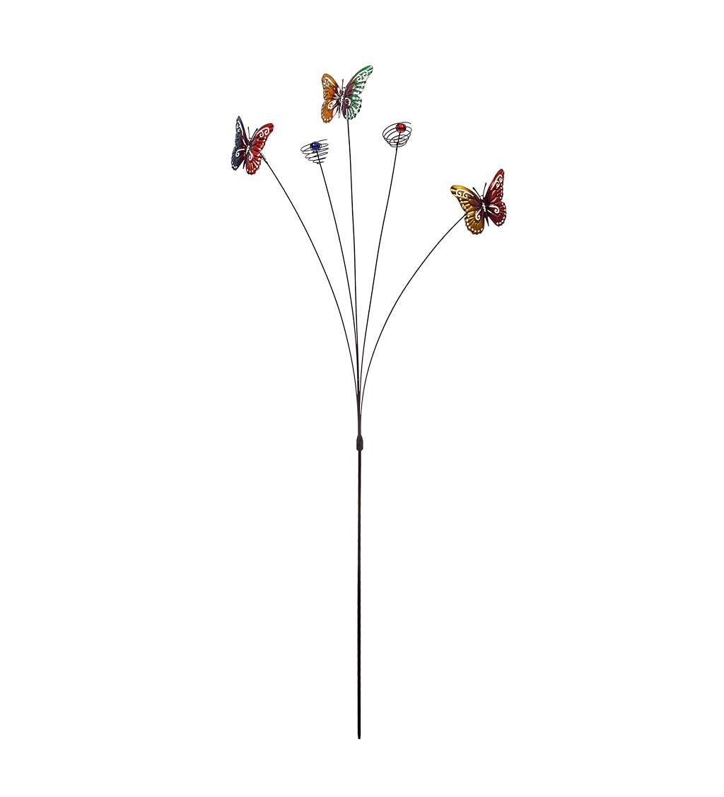 Metal Butterfly Colorful Springy Garden Stake