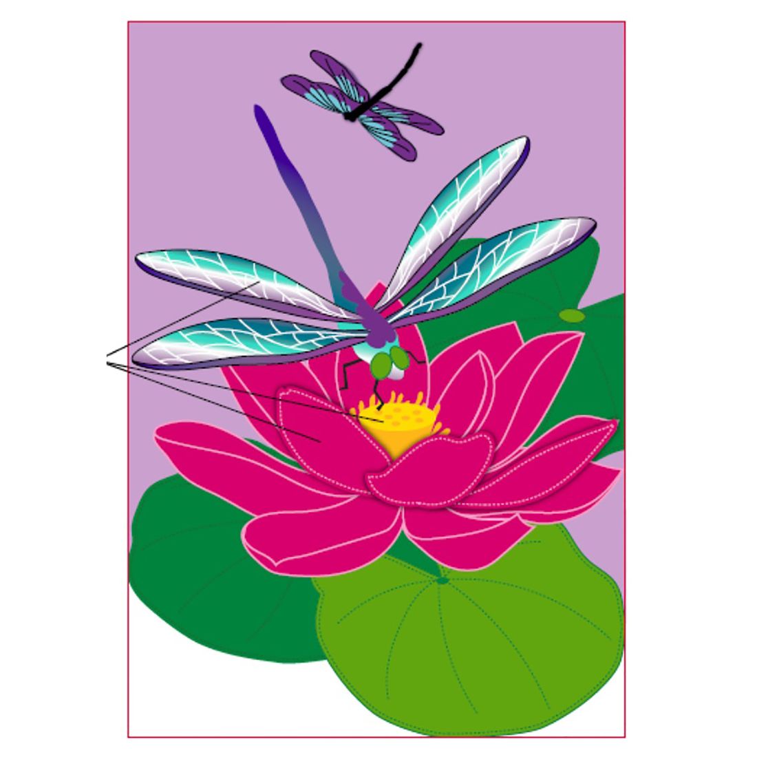 Dragonflies Thither, Garden Flag
