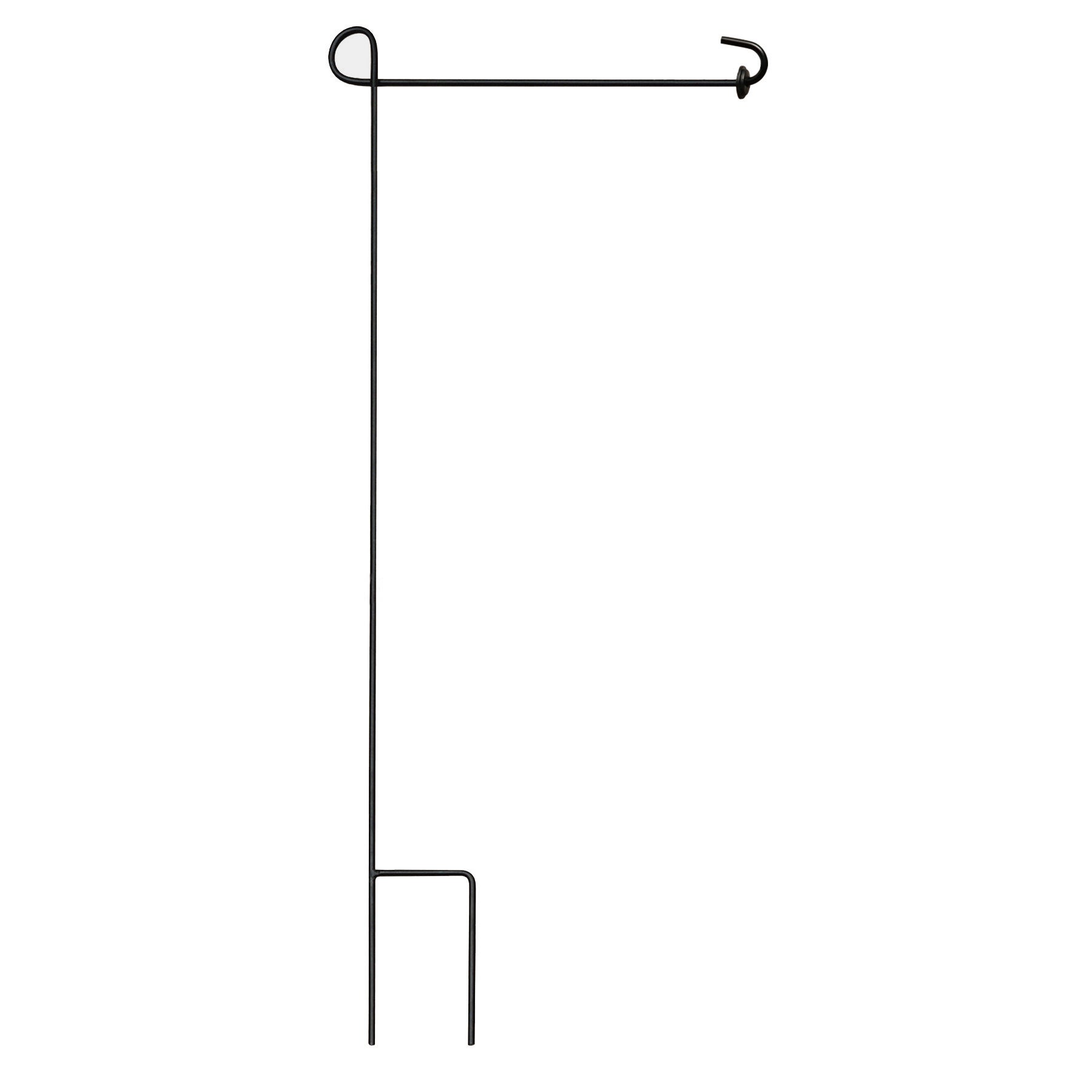 Black Metal Garden Flag Stand