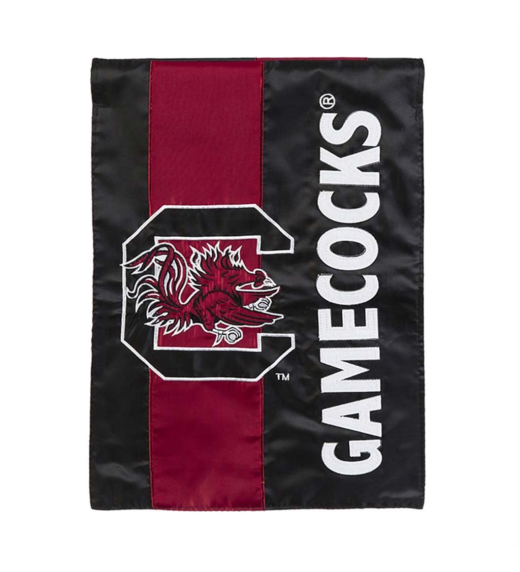 University of South Carolina Mixed-Material Embellished Appliqué House Flag