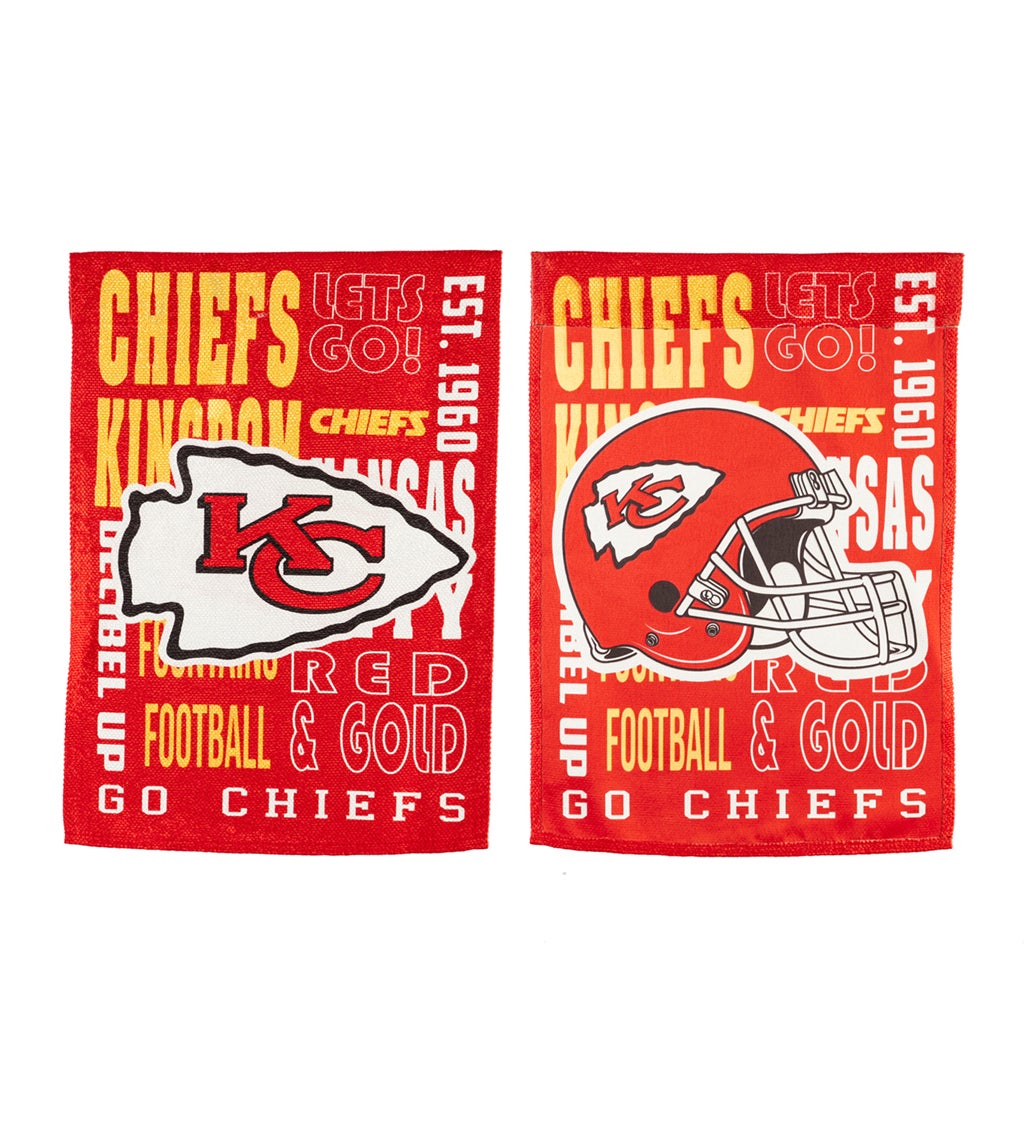 Double-Sided Kansas City Chiefs Fan Rules Suede House Flag