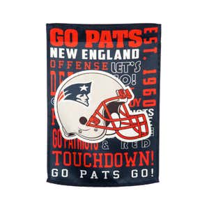 Double-Sided New England Patriots Fan Rules Suede House Flag