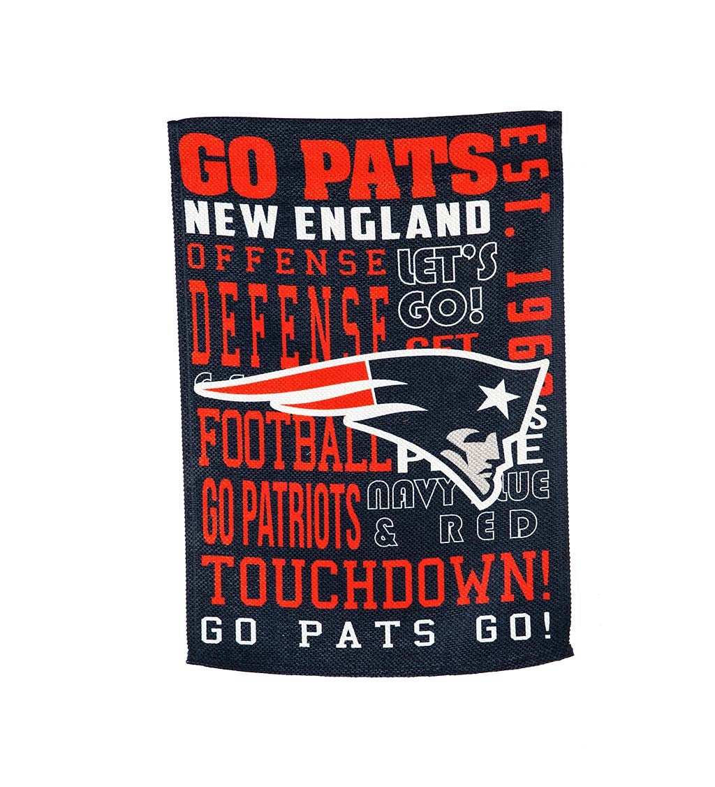 Double-Sided New England Patriots Fan Rules Suede House Flag