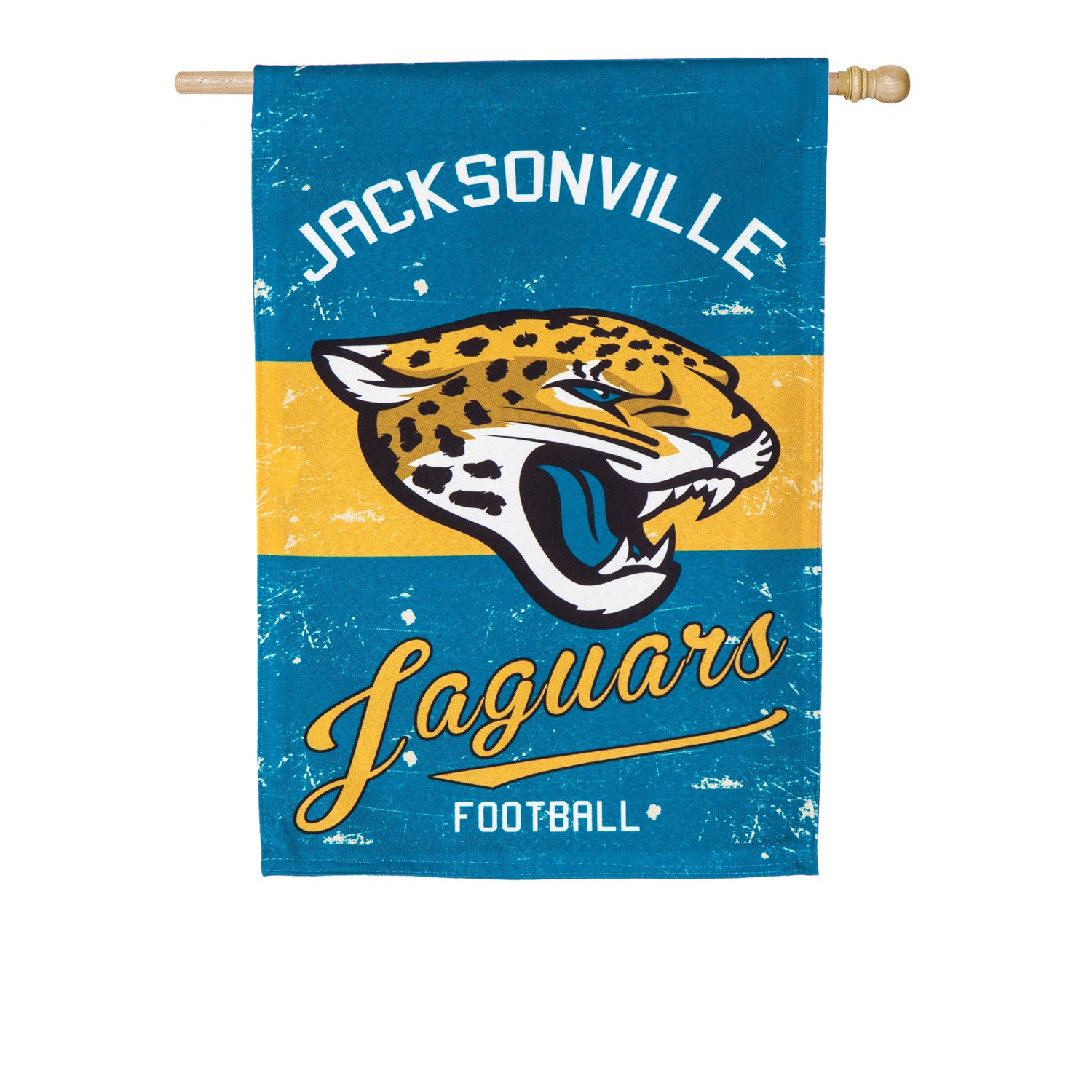 Vintage Linen Flag Jacksonville Jaguars