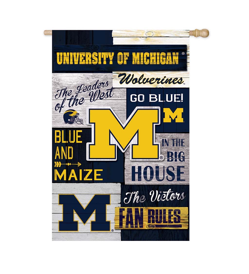University Of Michigan, Linen Fan Rul Flag
