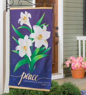 Easter Lilies House Linen Flag