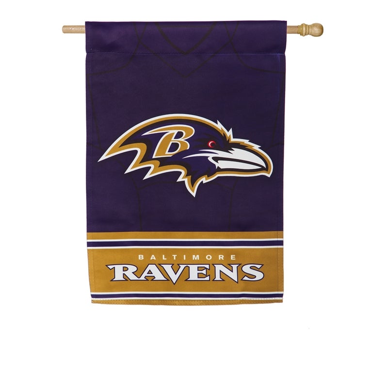 Team Sports America Baltimore Ravens Double Sided Jersey Suede House Flag, 29 x 43 inches