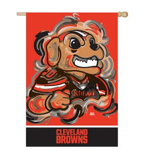Cleveland Browns, Suede House Flag Justin Patten