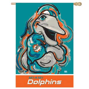 Miami Dolphins Justin Patten Suede House Flag