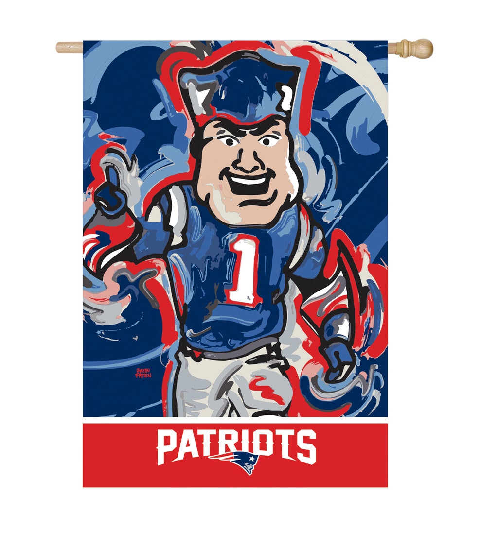 New England Patriots, Suede House Flag Justin Patten