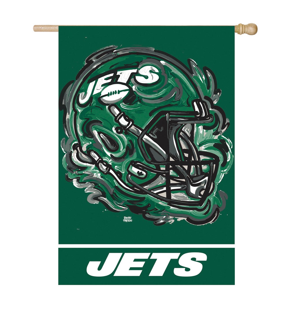 New York Jets, Suede House Flag Justin Patten